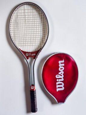 Vintage Wilson Tennis Racket Decor Jimmy Connors Rally w Cover